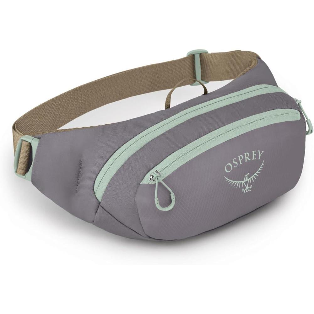 imageOsprey Daylite Waist Pack  Fanny Pack with Crossbody Shoulder Carry Option  Lightweight Hip BagSoundwave GreyLatte Brown