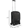 Osprey Transporter Hybrid Carry On Luggage, 4 Spinner Wheels, 22″/36L, Black(Black)