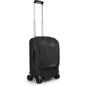 Osprey Transporter Hybrid Carry On Luggage, 4 Spinner Wheels, 22″/36L, Black(Black)