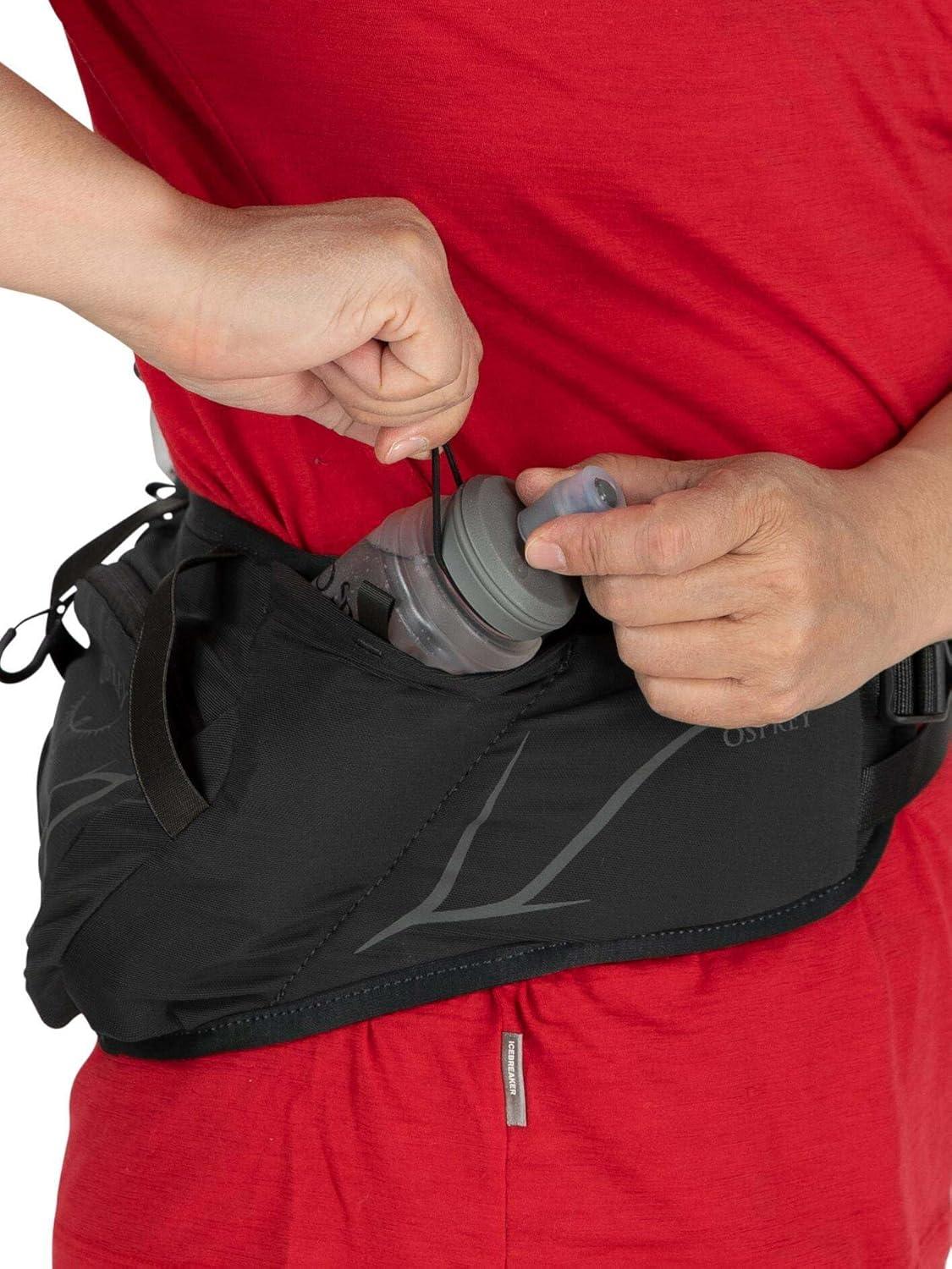 imageOsprey Duro Dyna Hydration Waist Pack with Hydraulics Soft Flasks for RunningPhantom GreyToffee Orange