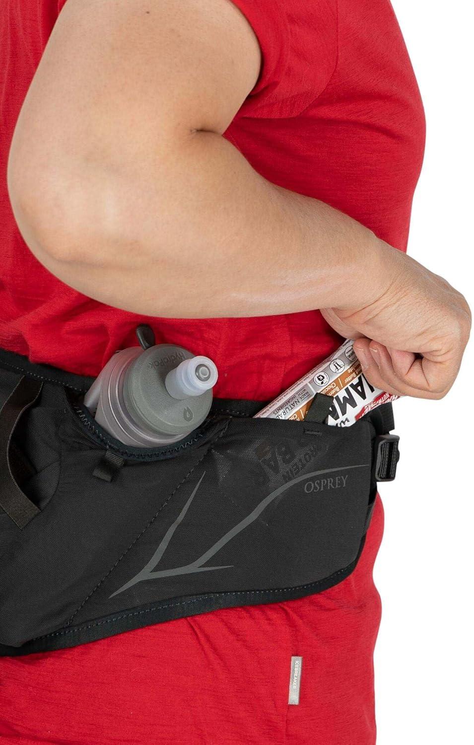 imageOsprey Duro Dyna Hydration Waist Pack with Hydraulics Soft Flasks for RunningPhantom GreyToffee Orange