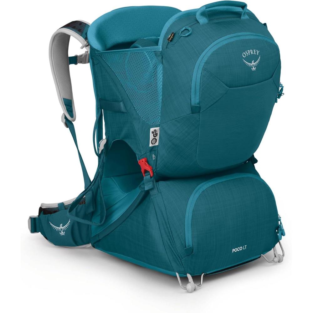 imageOsprey Poco LT Lightweight Child Carrier Backpack  Compact TravelReady Kid Carrier with Sunshade and Adjustable Fit  Lightweight Comfortable Hiking Carrier for ToddlersDeep Peyto