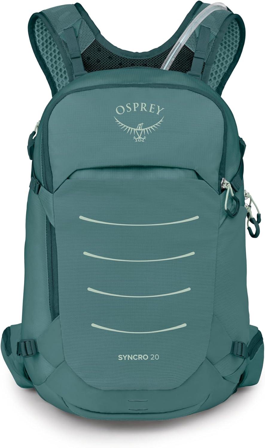 imageOsprey Syncro Mens Hiking Backpack with Hydraulics Reservoir Lightweight Mountain Biking Hydration PackCascade Blue