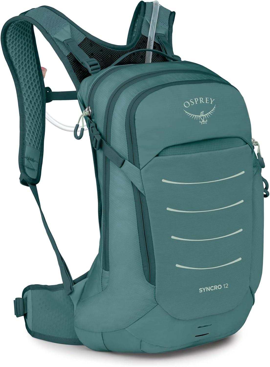 imageOsprey Syncro Mens Hiking Backpack with Hydraulics Reservoir Lightweight Mountain Biking Hydration PackCascade Blue