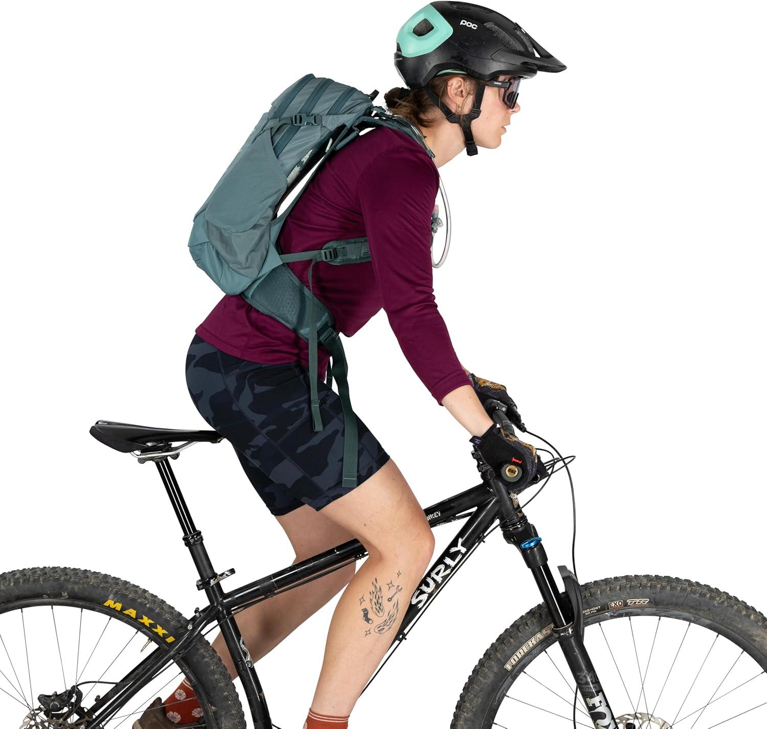 imageOsprey Syncro Mens Hiking Backpack with Hydraulics Reservoir Lightweight Mountain Biking Hydration PackCascade Blue