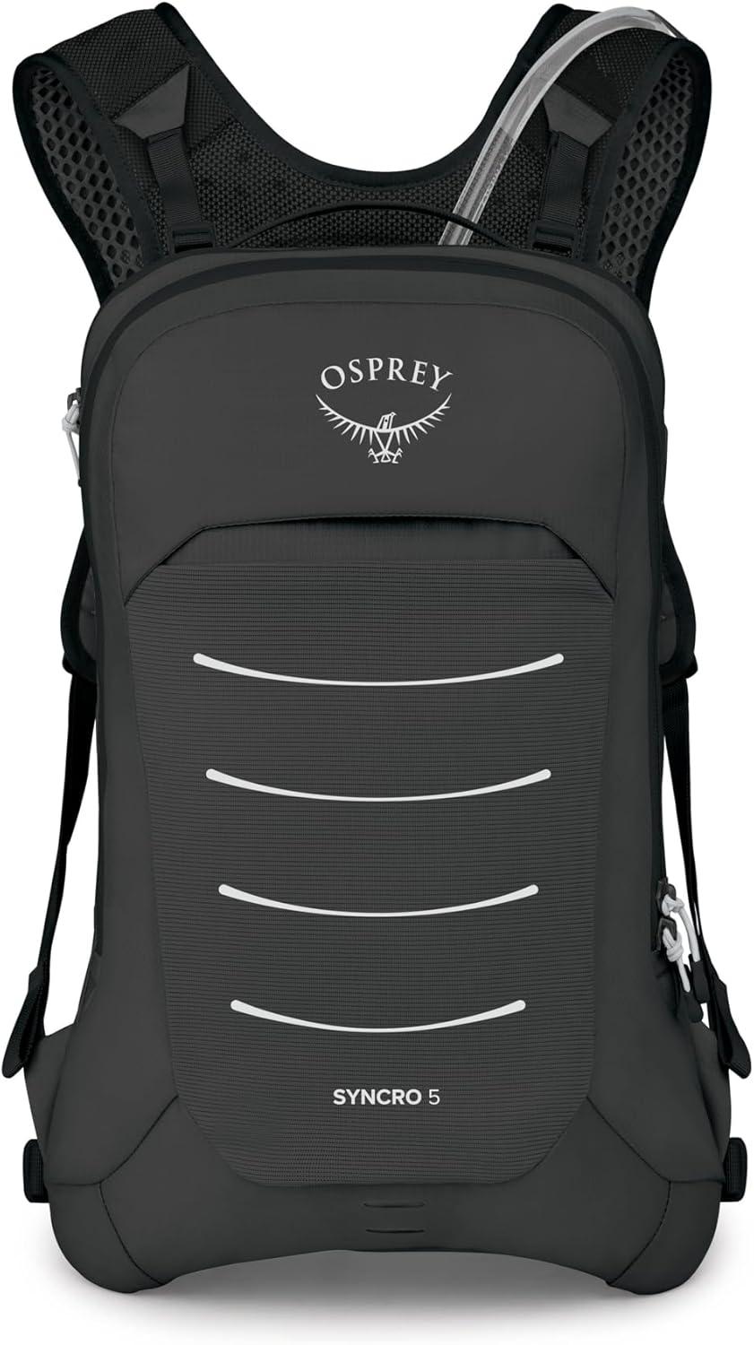imageOsprey Syncro Mens Hiking Backpack with Hydraulics Reservoir Lightweight Mountain Biking Hydration PackRaven Black