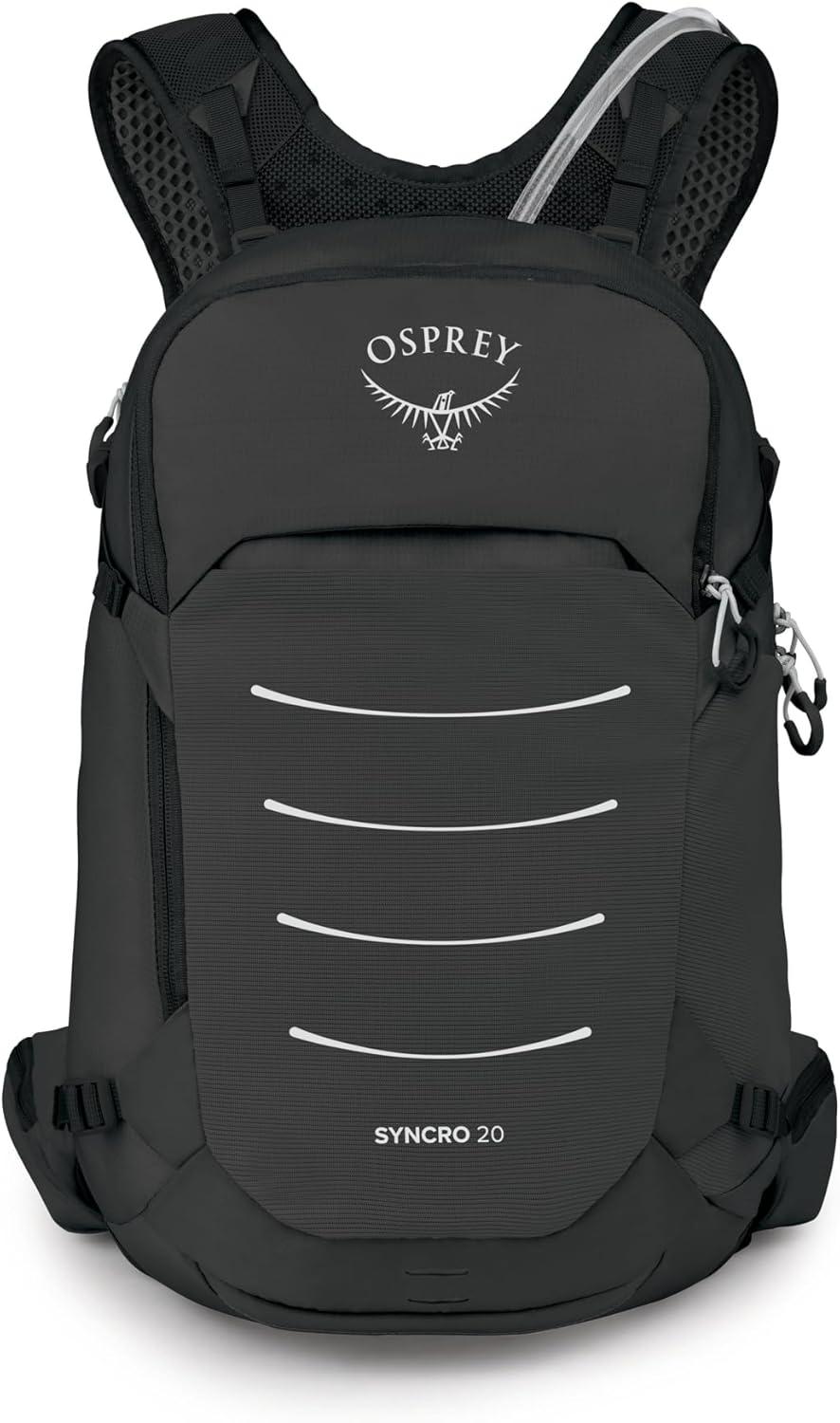 imageOsprey Syncro Mens Hiking Backpack with Hydraulics Reservoir Lightweight Mountain Biking Hydration PackRaven Black