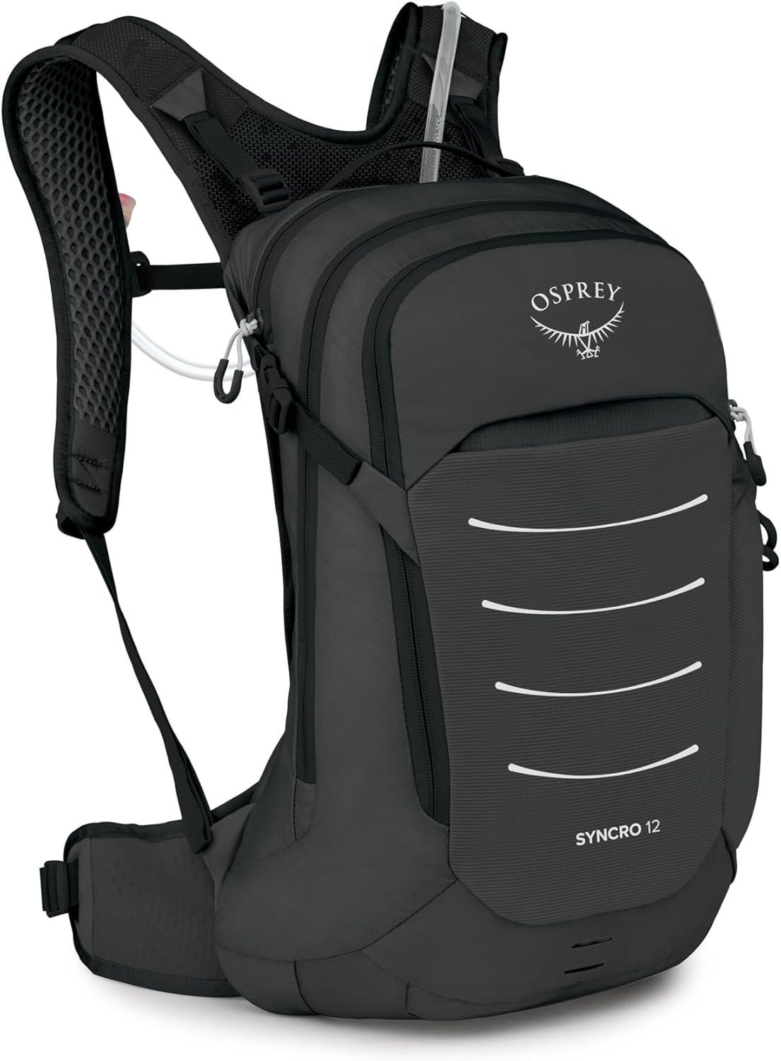 imageOsprey Syncro Mens Hiking Backpack with Hydraulics Reservoir Lightweight Mountain Biking Hydration PackRaven Black