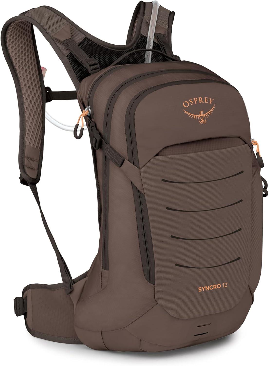 imageOsprey Syncro Mens Hiking Backpack with Hydraulics Reservoir Lightweight Mountain Biking Hydration PackTruffle Brown