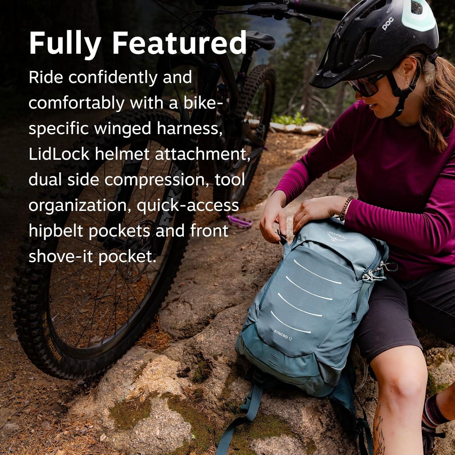 imageOsprey Syncro Mens Hiking Backpack with Hydraulics Reservoir Lightweight Mountain Biking Hydration PackTruffle Brown