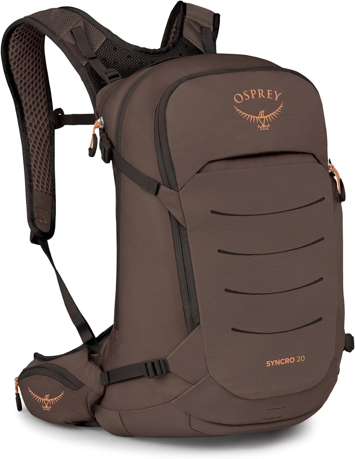 imageOsprey Syncro Mens Hiking Backpack with Hydraulics Reservoir Lightweight Mountain Biking Hydration PackTruffle Brown