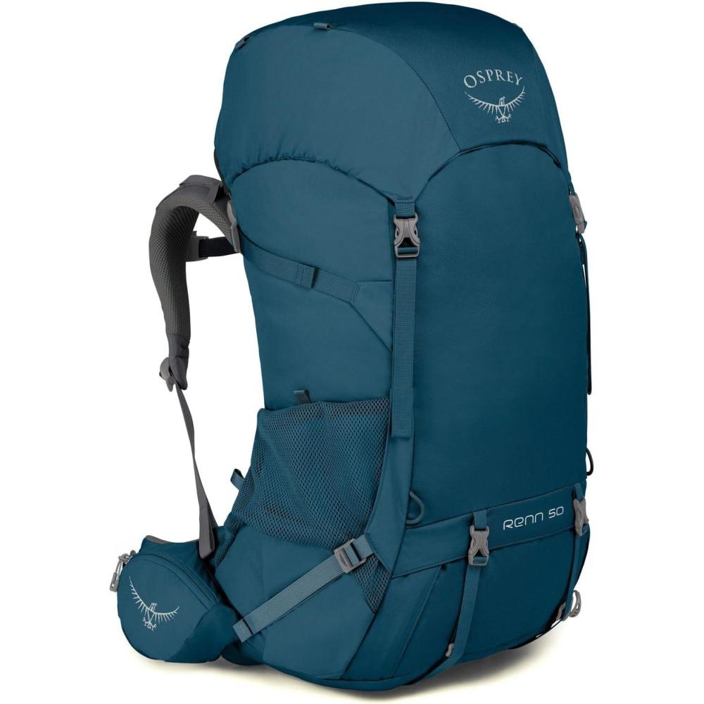 imageOsprey Renn 50L Womens Backpacking Backpack Cinder GreyChallenger Blue