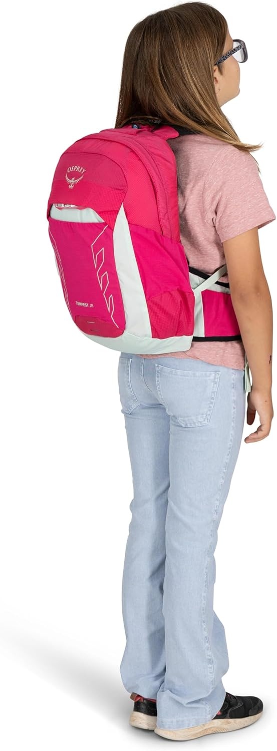 imageOsprey Tempest Jr Girls Lightweight Hiking Backpack Kids Adventure Backpack for Travel amp Camping Hotspot PinkHotspot Pink