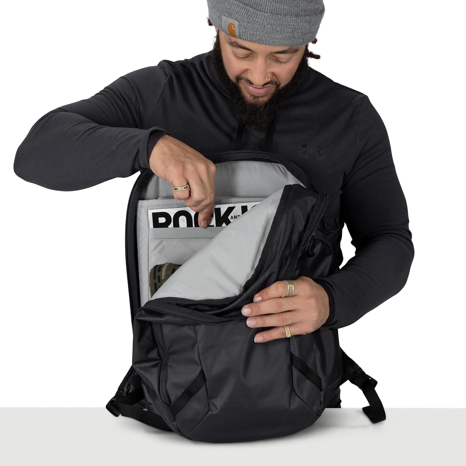 image:imageOsprey Transporter Panel Loader Pine Leaf OSRaven Black