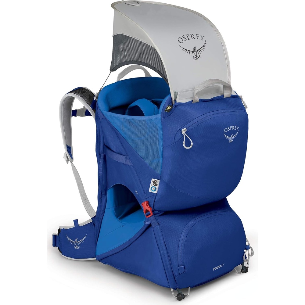 image:imageOsprey Poco LT Lightweight Child Carrier and Backpack for Travel Deep Teal Minimum load 238lbs Maximum load 485lbsBlue Sky