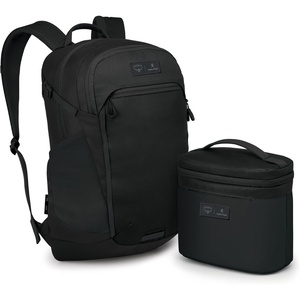 Osprey Axis Campus Laptop Backpack x Hydro Flask 5L Lunch Bag – Everyday Commuter Bundle for Campus and Work, Iris(Black)