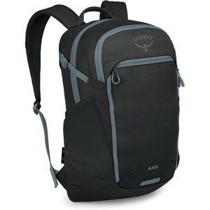 Osprey Axis Laptop Backpack – Sleek Everyday Pack with Laptop Sleeve, Water Bottle Pockets & Compression Straps(Black-shale Grey)